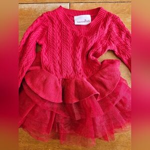 American Girl Red Cable Knit Christmas Dress